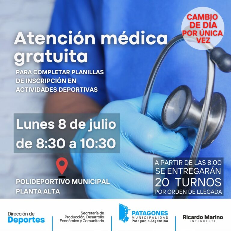 MODIFICACIÓN DEL DÍA DE ATENCIÓN MÉDICA PARA LA SEMANA QUE VIENE