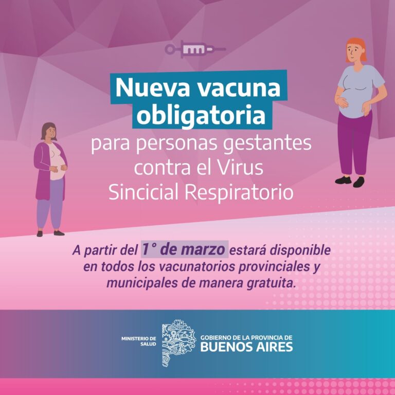 VIRUS SINCICIAL RESPIRATORIO VACUNACIÓN PREVENTIVA Y OBLIGATORIA