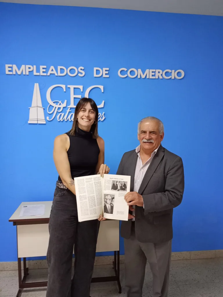 EL INTENDENTE MARINO SE REUNIÓ CON LA BISNIETA DEL FUNDADOR DE EMPLEADOS DE COMERCIO