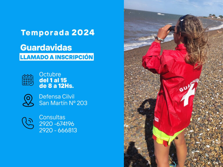 LLAMADO A INSCRIPCIÓN PARA GUARDAVIDAS TEMPORADA 2024-2025