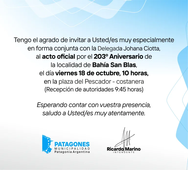 203° aniversario de Bahía San Blas