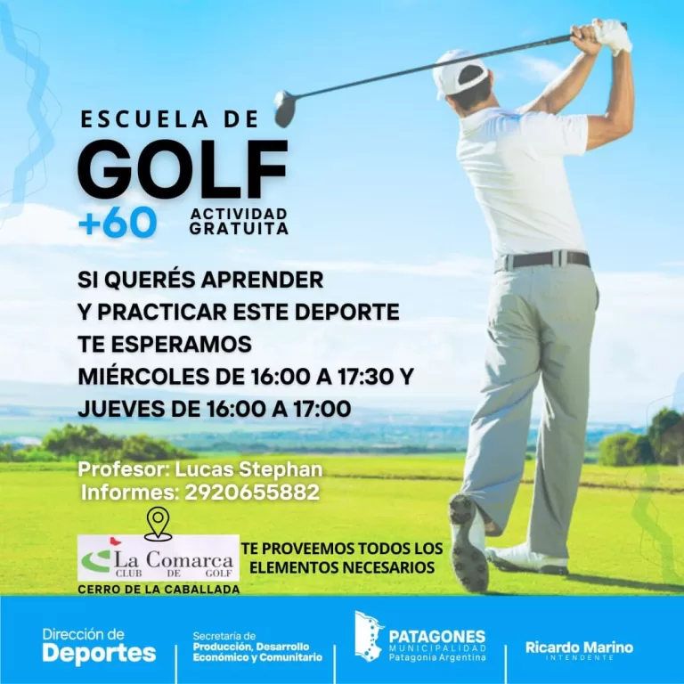 NUEVO CICLO DE LA ESCUELA DE GOLF GRATUITA EN PATAGONES
