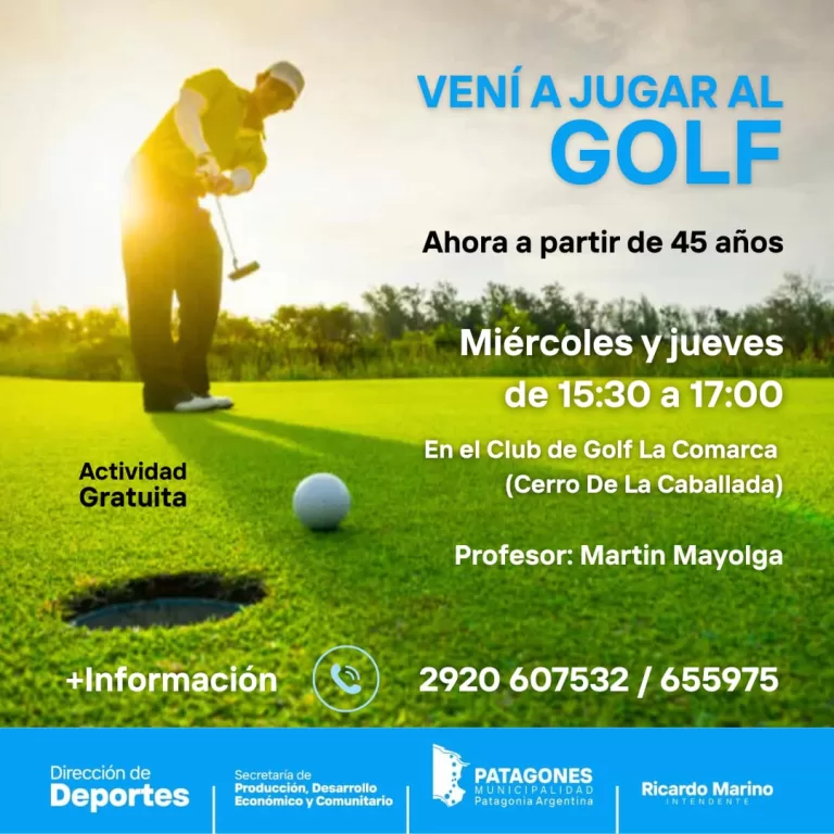 NUEVO CICLO DE LA ESCUELA DE GOLF A PARTIR DE 45 AÑOS