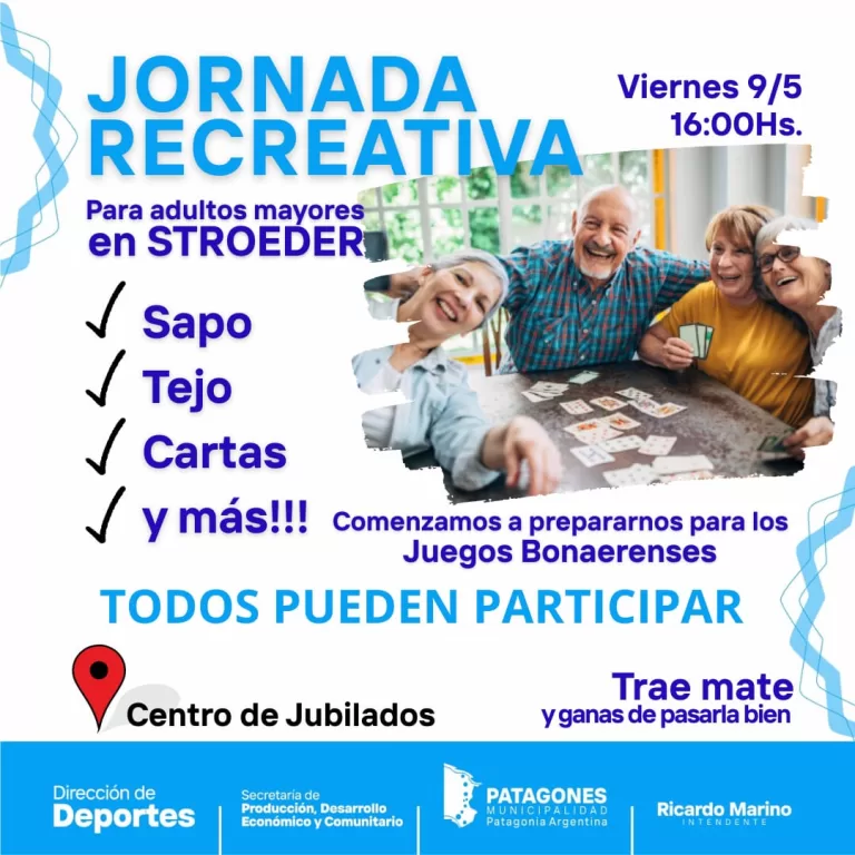 JORNADA RECREATIVA EN EL CENTRO DE JUBILADOS DE STROEDER