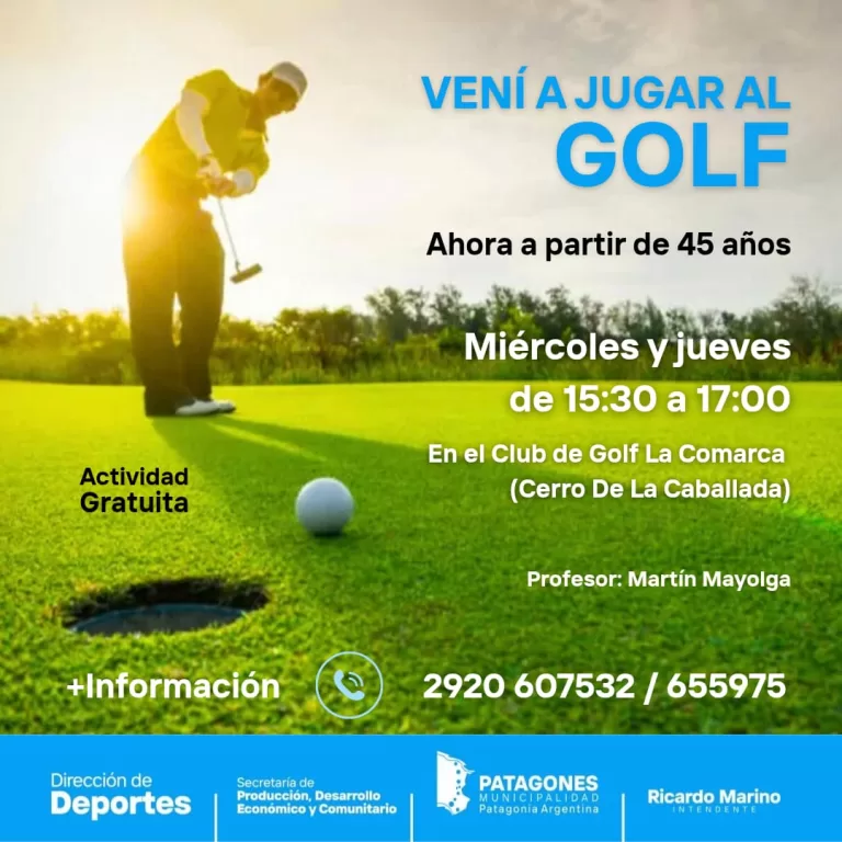 CRECE EL INTERÉS POR PRACTICAR GOLF EN PATAGONES