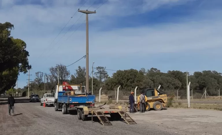 Carmen de Patagones: Inicio de obra de iluminación en el boulevard Celedonio Miguel