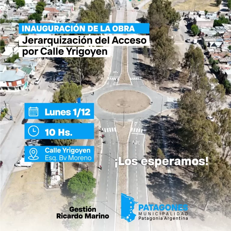 🔷 ACTO INAUGURACIÓN ACCESO YRIGOYEN🔹