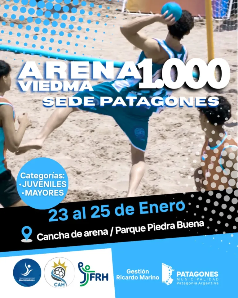 TODO LISTO EN PATAGONES PARA EL ARENA 1.000 DE BEACH HANDBALL