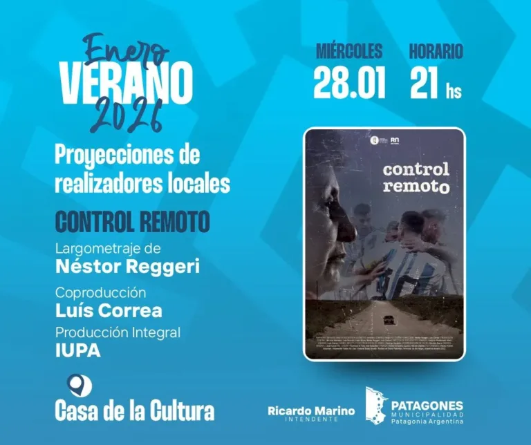 Proyección del largometraje "Control Remoto" de Néstor Reggeri en la Casa de la Cultura