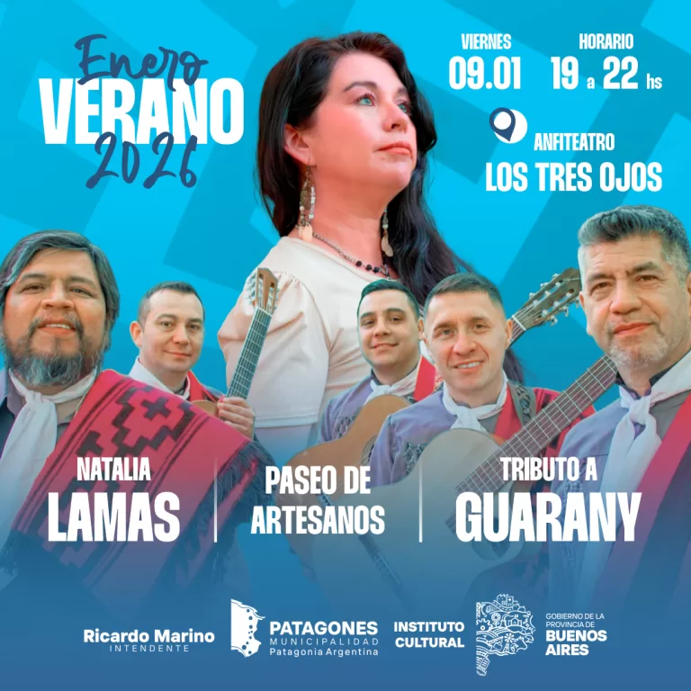 🎶✨ Enero · Verano 2026 en Patagones ✨🎶