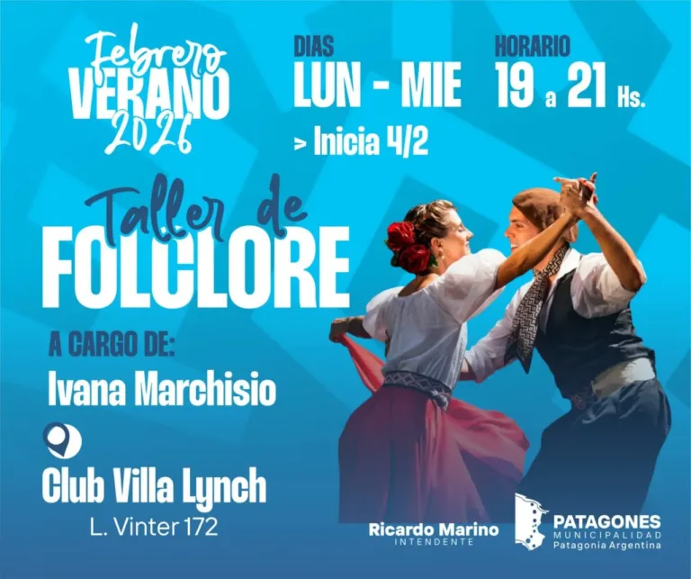 Comienza el Taller de Folclore para el Verano 2026 en el Club Villa Lynch