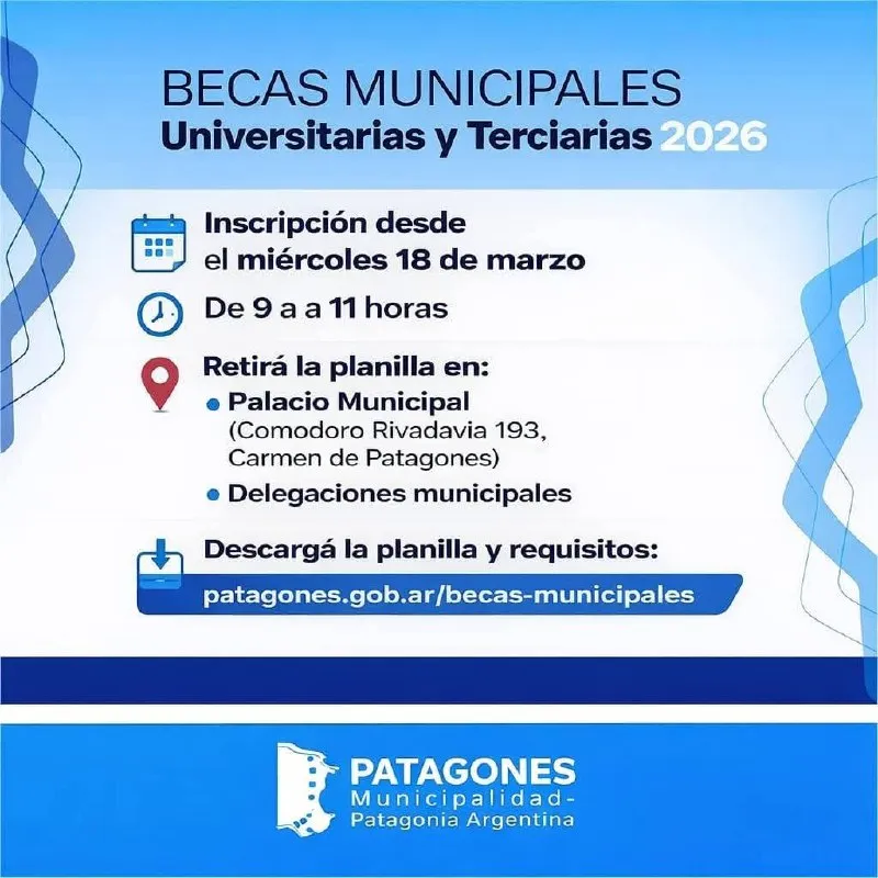 Comenzó la inscripción a las Becas Municipales 2026 para estudiantes terciarios y universitarios