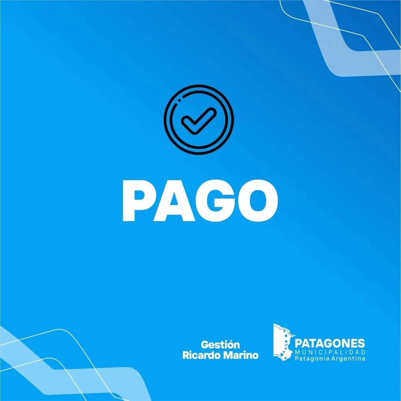 Depósito de pensiones municipales correspondientes a febrero