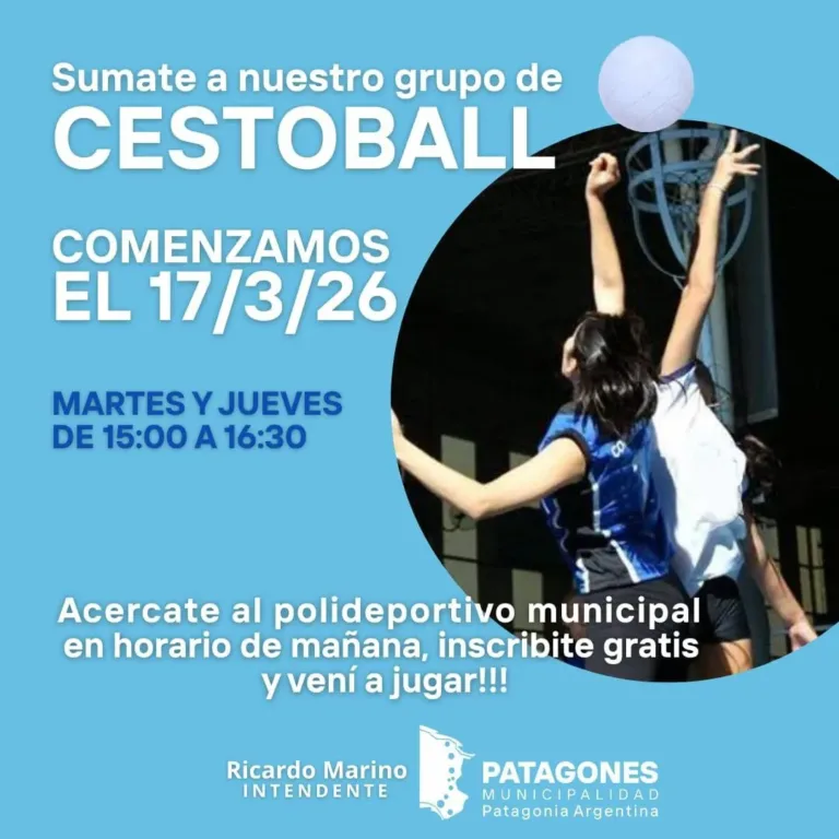 Inscripciones abiertas para el ciclo 2026 de Cestoball en Patagones
