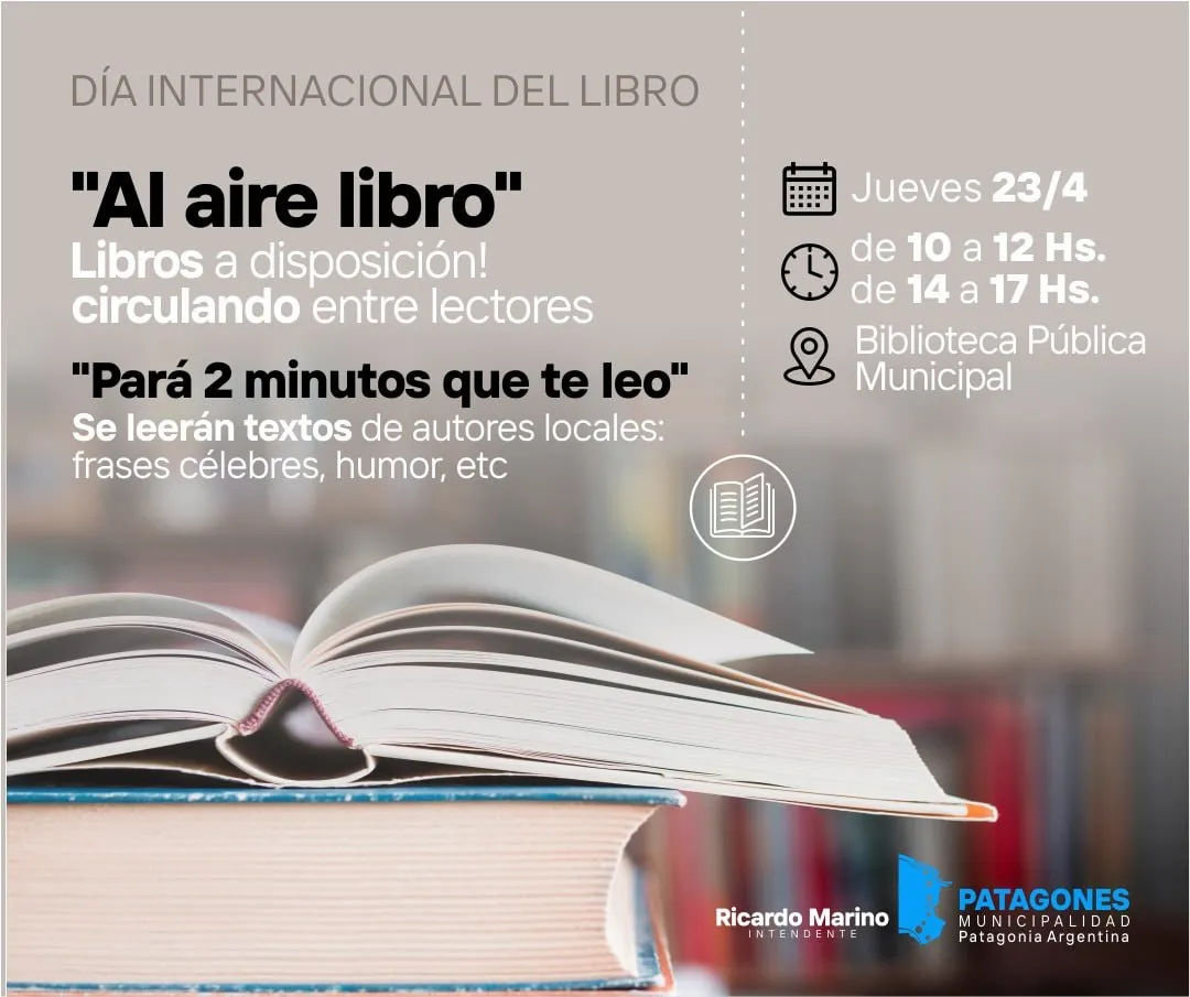 Celebración del Día Internacional del Libro con "Al aire libro" en la Biblioteca Municipal