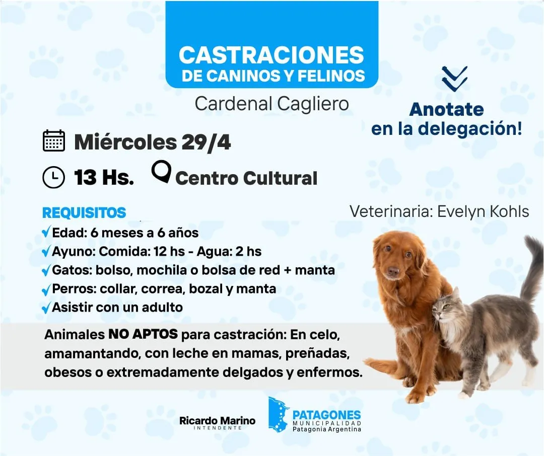 Jornada de castraciones en Cardenal Cagliero