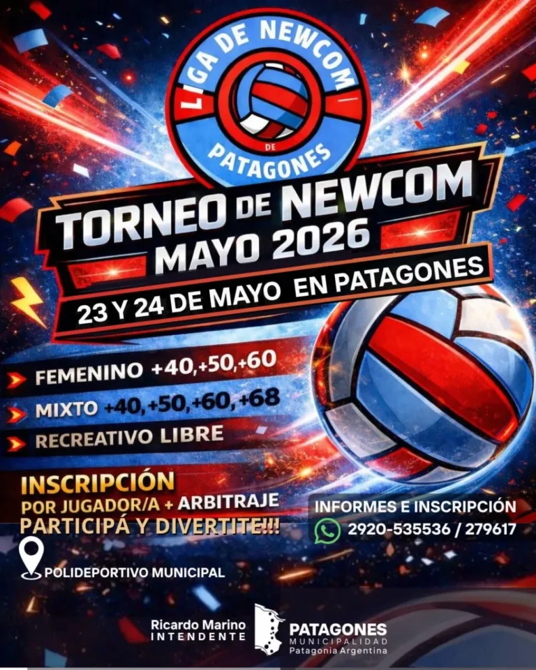 Nuevo torneo de la Liga de Newcom en Patagones los días 23 y 24 de mayo
