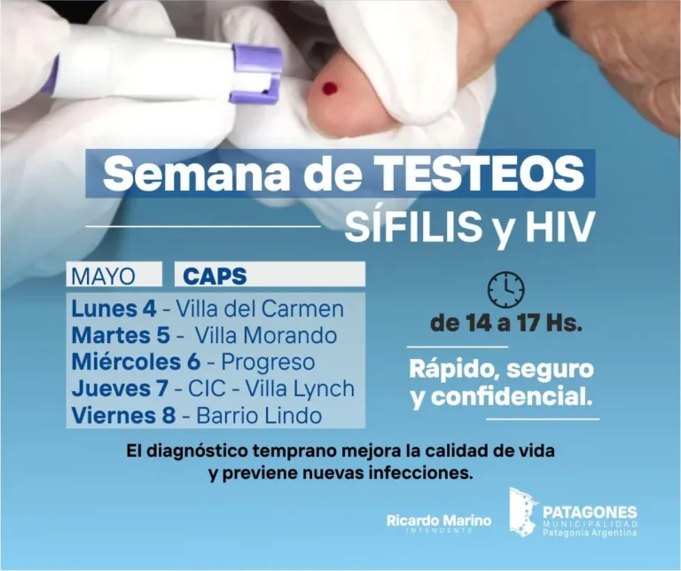 Semana de testeos de sífilis y VIH