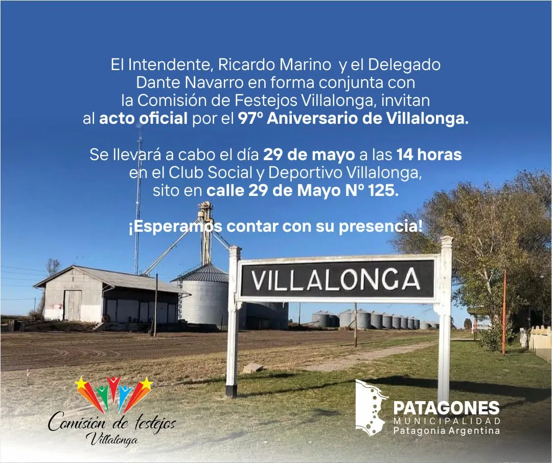 Invitación al 97° Aniversario de Villalonga