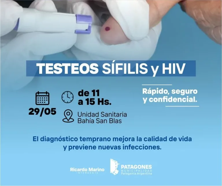 Jornada de testeo de VIH y Sífilis en Bahía San Blas