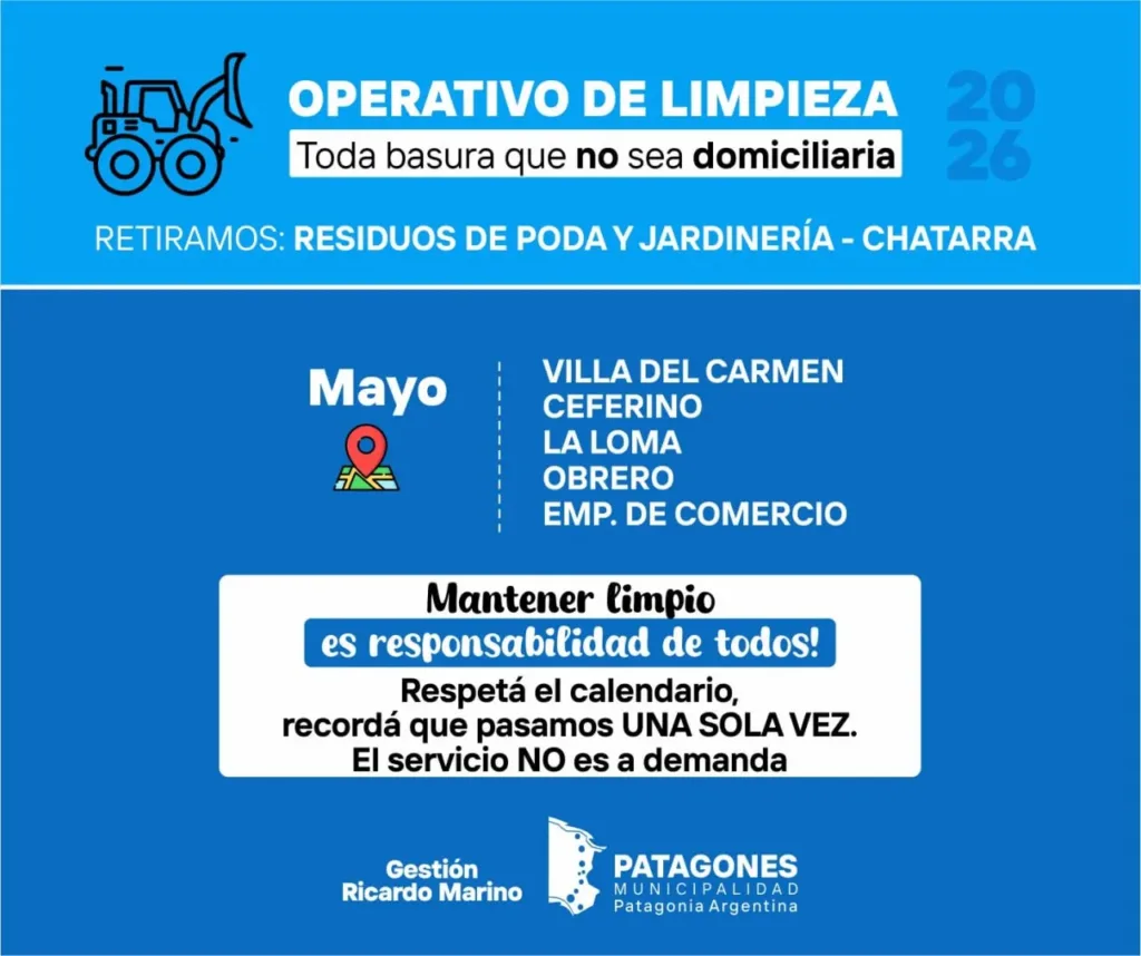 Operativo Mes de Mayo: recolección de residuos no convencionales