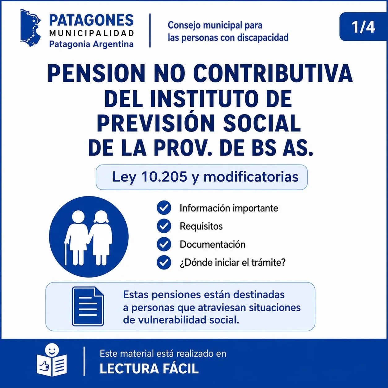 Pensiones Sociales No Contributivas del IPS: asesoramiento en Carmen de Patagones