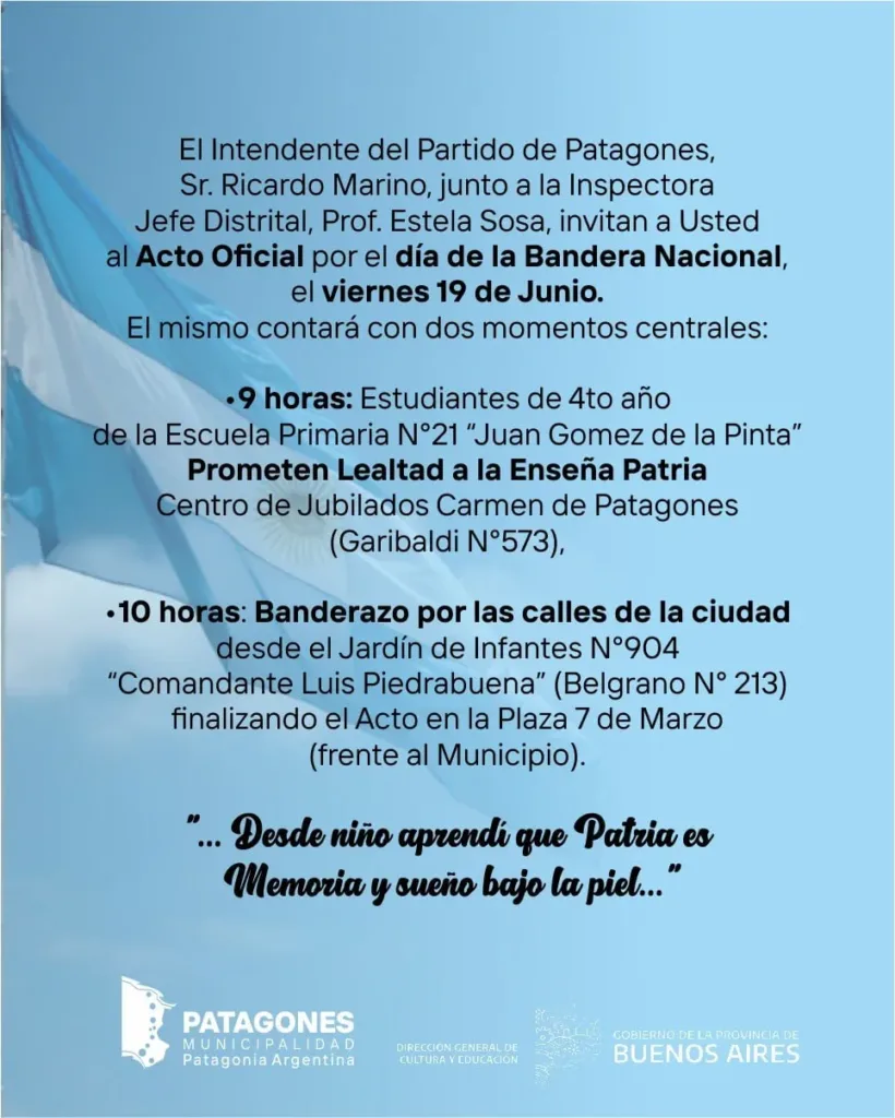 Acto Oficial por el Día de la Bandera
