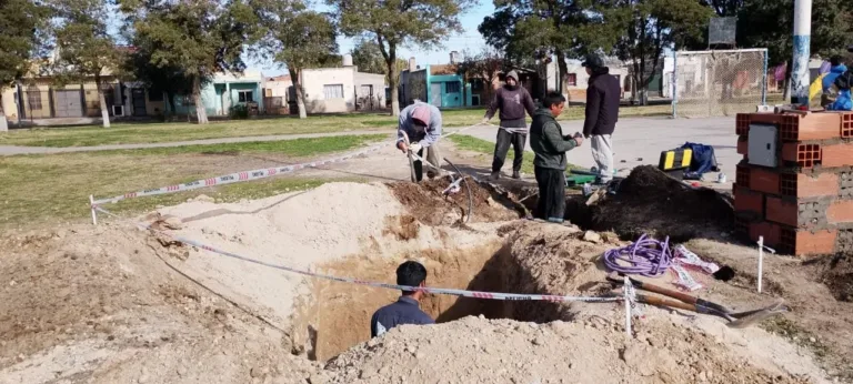 Avanzan obras de riego automatizado y tareas de poda en espacios verdes