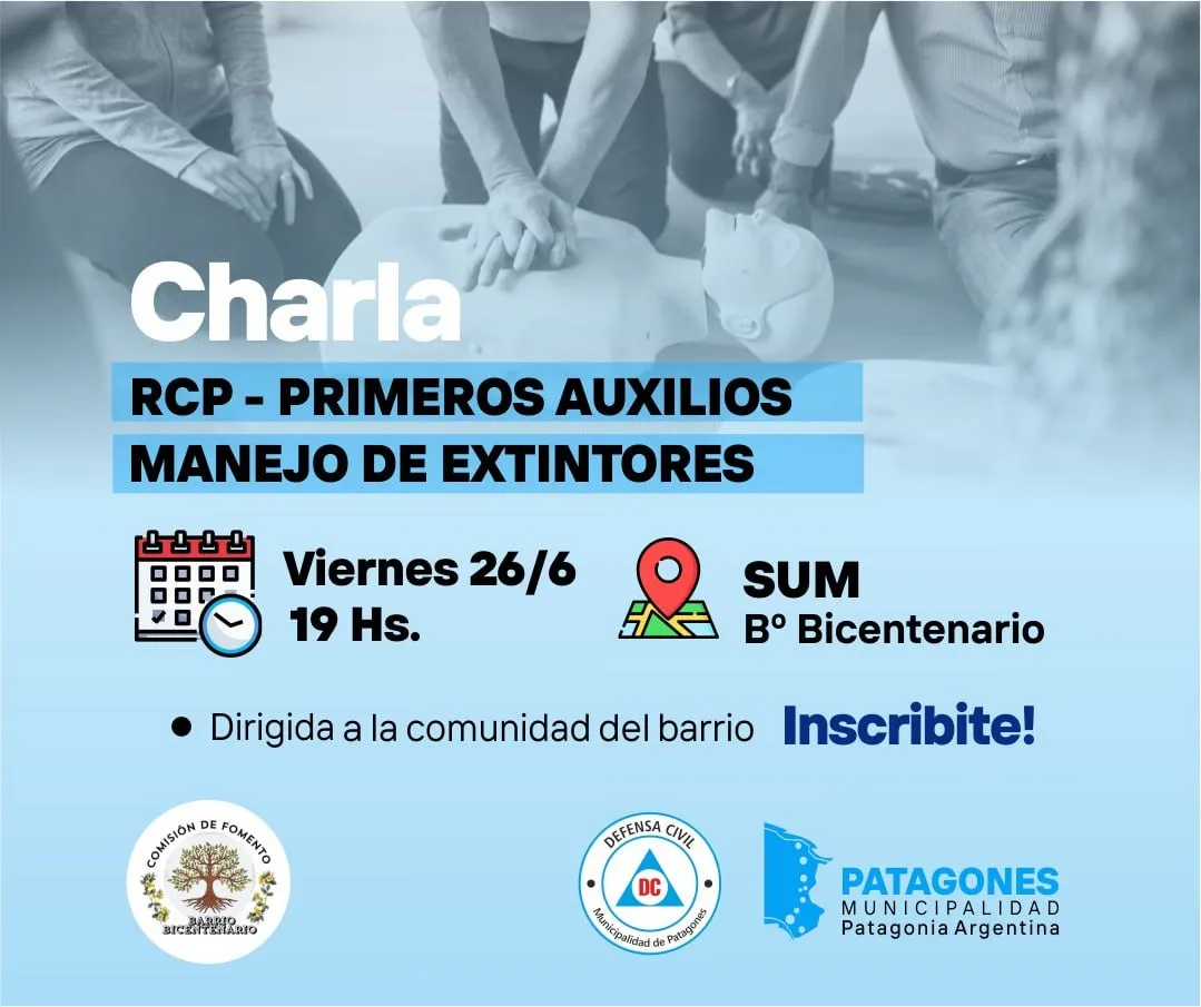 Capacitación en RCP, Primeros Auxilios y Manejo de Extintores en Barrio Bicentenario