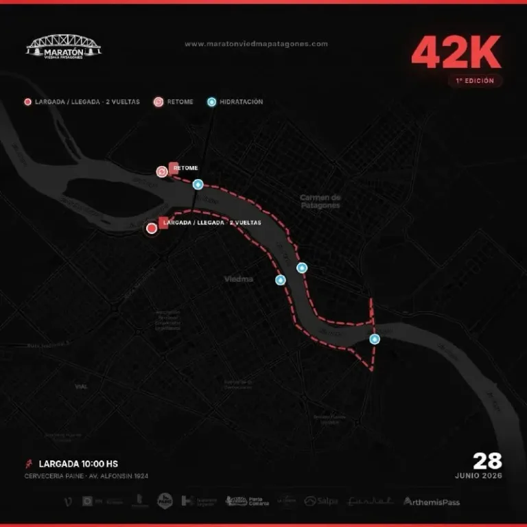 Este domingo habrá cortes de tránsito por la Maratón Viedma–Patagones