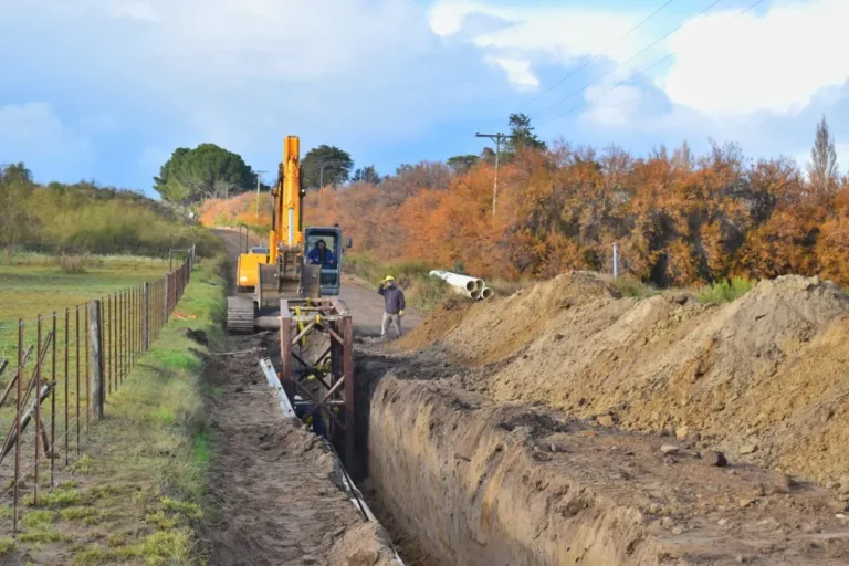 Importantes avances de una obra clave para el saneamiento de Carmen de Patagones