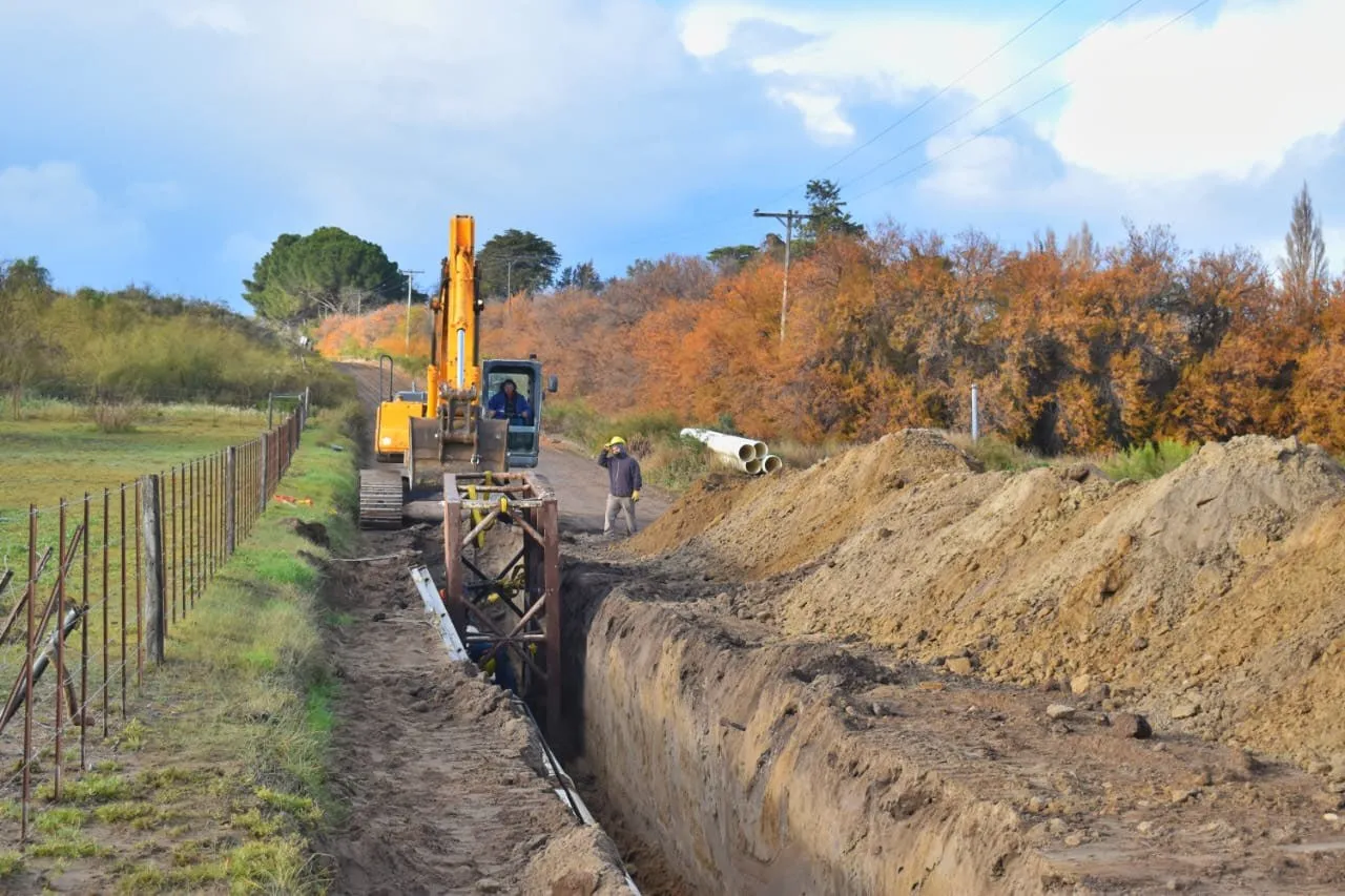 Importantes avances de una obra clave para el saneamiento de Carmen de Patagones