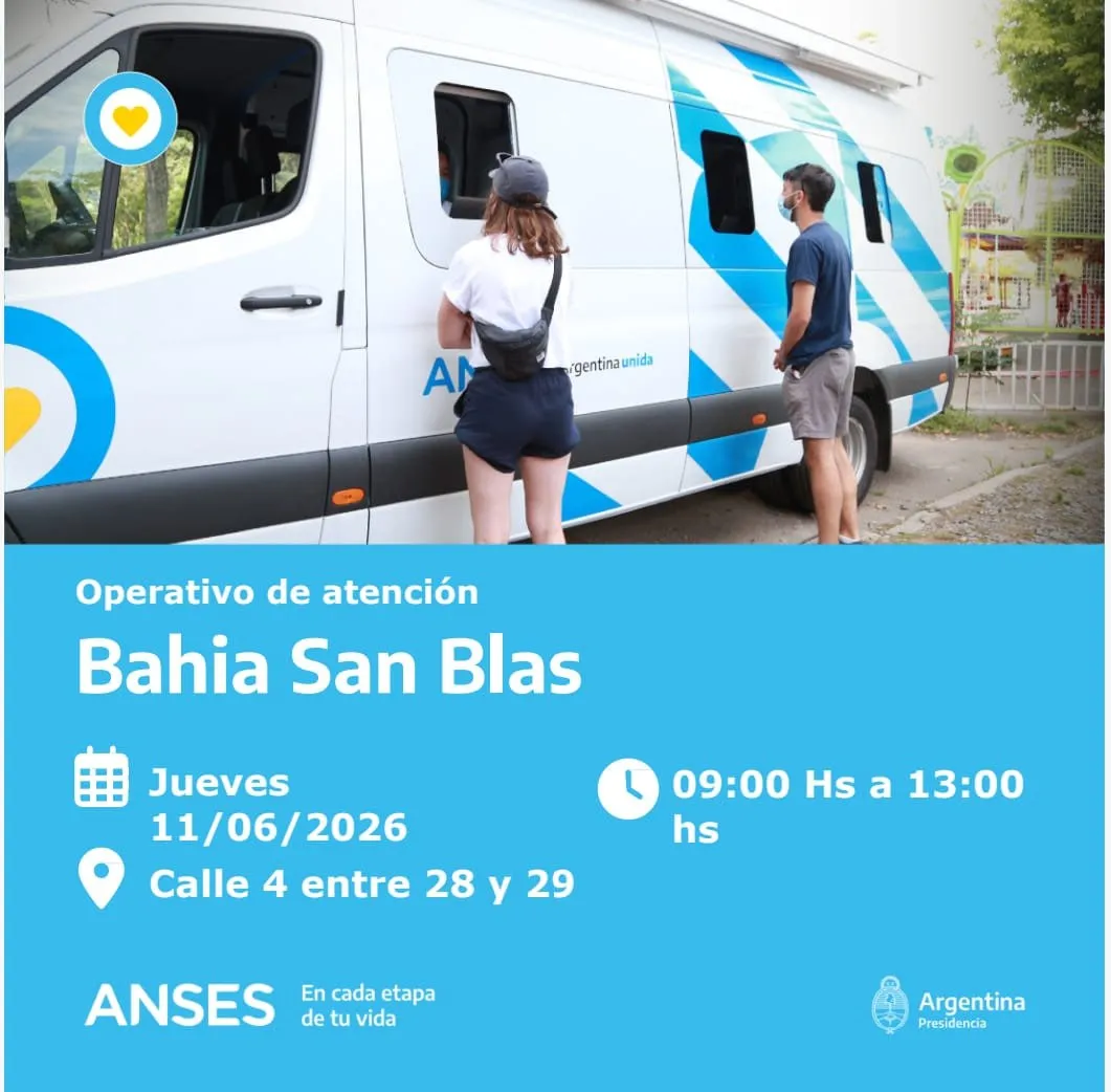 Operativo de Atención de ANSES en Bahía San Blas