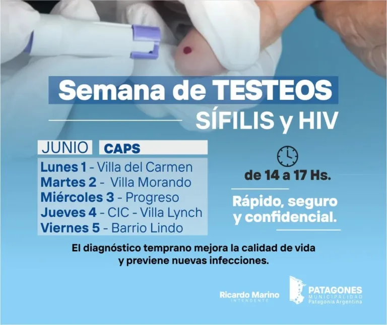 Semana de Testeos de VIH y Sífilis en los CAPS