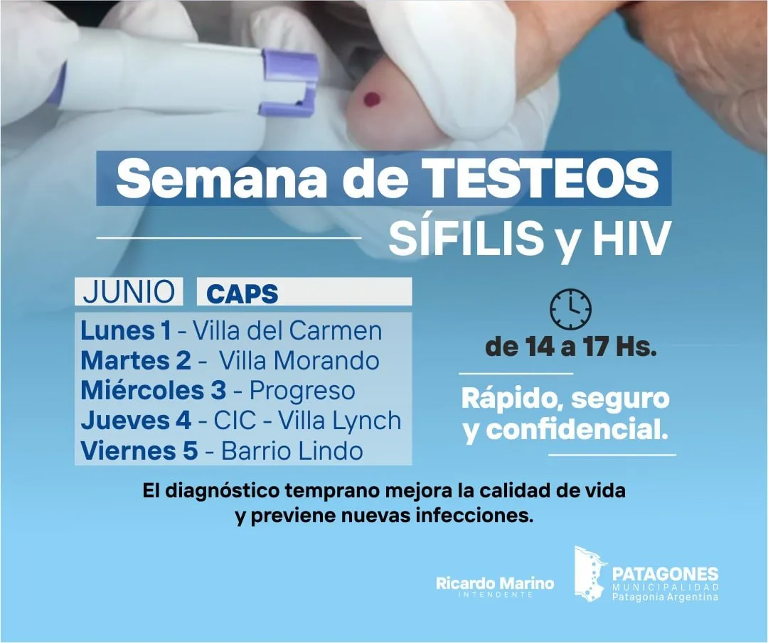 Semana de Testeos de VIH y Sífilis en los CAPS