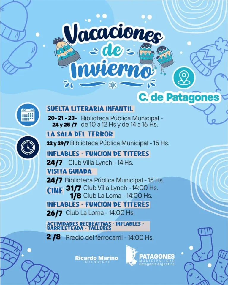 Agenda de actividades gratuitas para las Vacaciones de Invierno