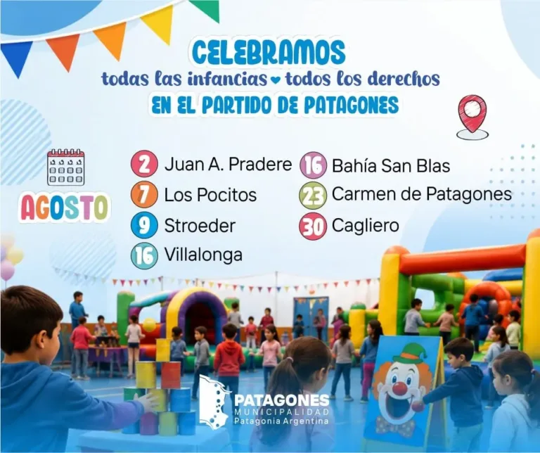 Agenda especial por el Mes de las Infancias en el Partido de Patagones