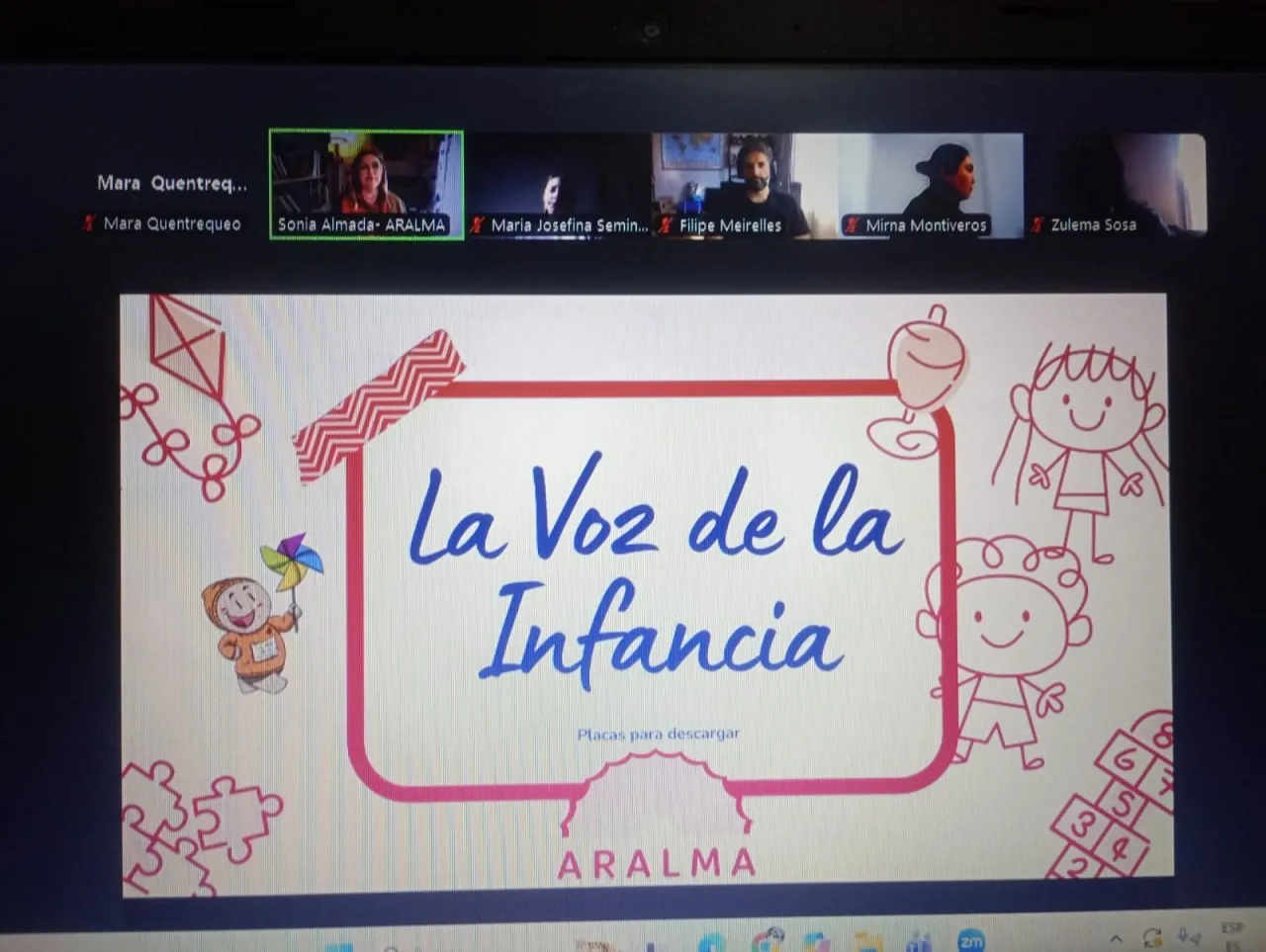 Participación en encuentro virtual por La Voz de la Infancia