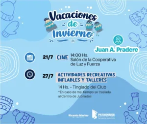 Vacaciones de invierno en Patagones: propuestas recreativas, culturales, deportivas y turísticas