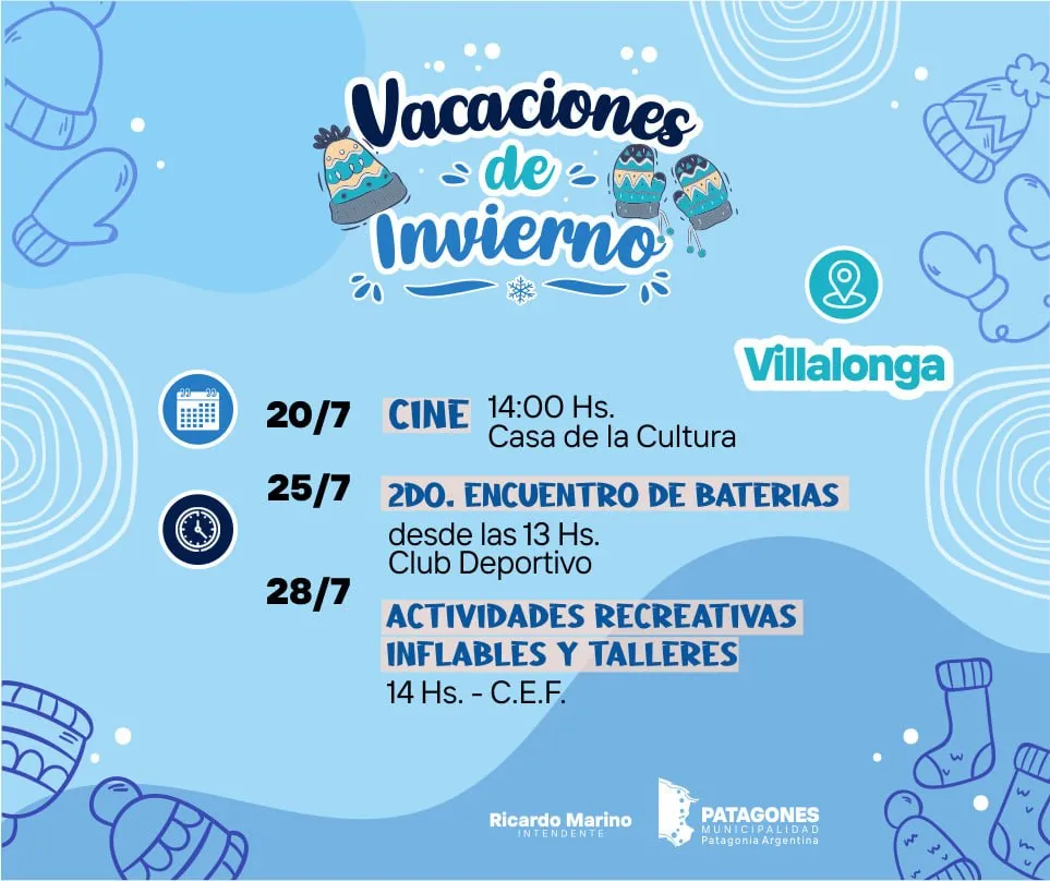 Vacaciones de invierno en Patagones: propuestas recreativas, culturales, deportivas y turísticas