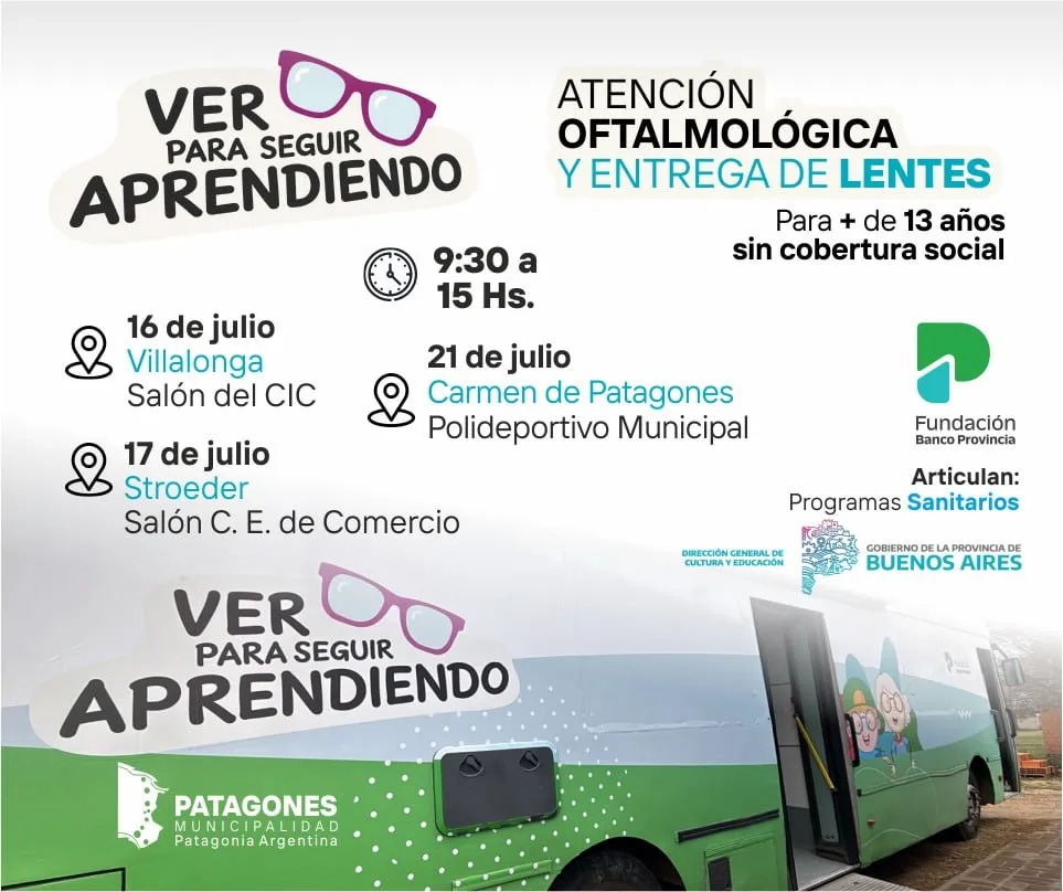 ✎️ Ver para seguir aprendiendo: nueva jornada oftalmológica en Patagones
