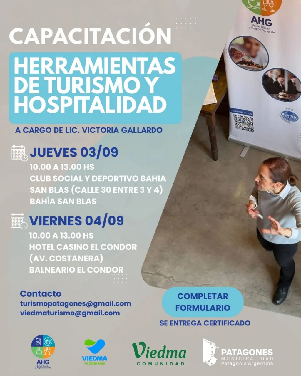 Capacitación gratuita en herramientas del turismo y hospitalidad en San Blas y El Cóndor