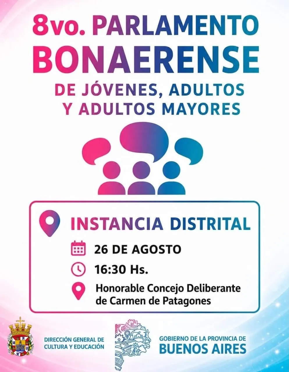 Convocatoria al Programa Parlamento Bonaerense de Jóvenes, Adultos y Adultos Mayores