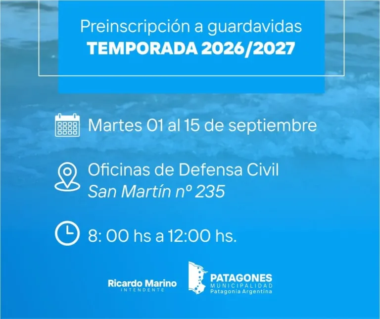 Preinscripción abierta para guardavidas temporada 2026/2027