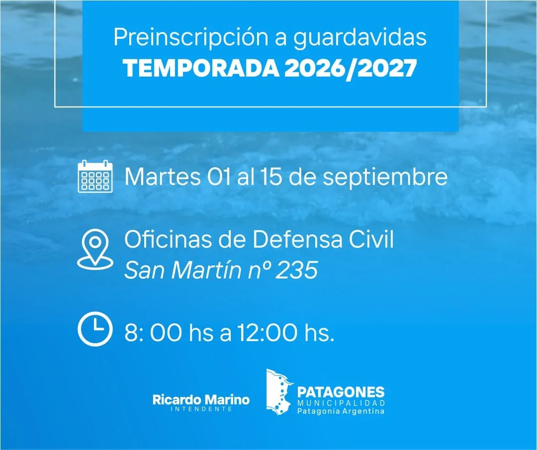 Preinscripción abierta para guardavidas temporada 2026/2027