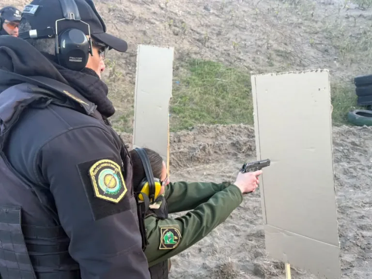 Primera práctica de tiro para el personal policial de Patagones