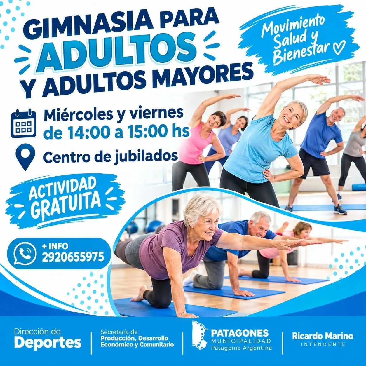 Clases de Gimnasia para Adultos y Adultos Mayores en Patagones