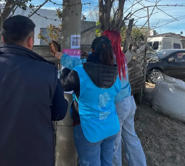 Defensa Civil y promotores de Salud realizaron una acción preventiva en Carmen de Patagones