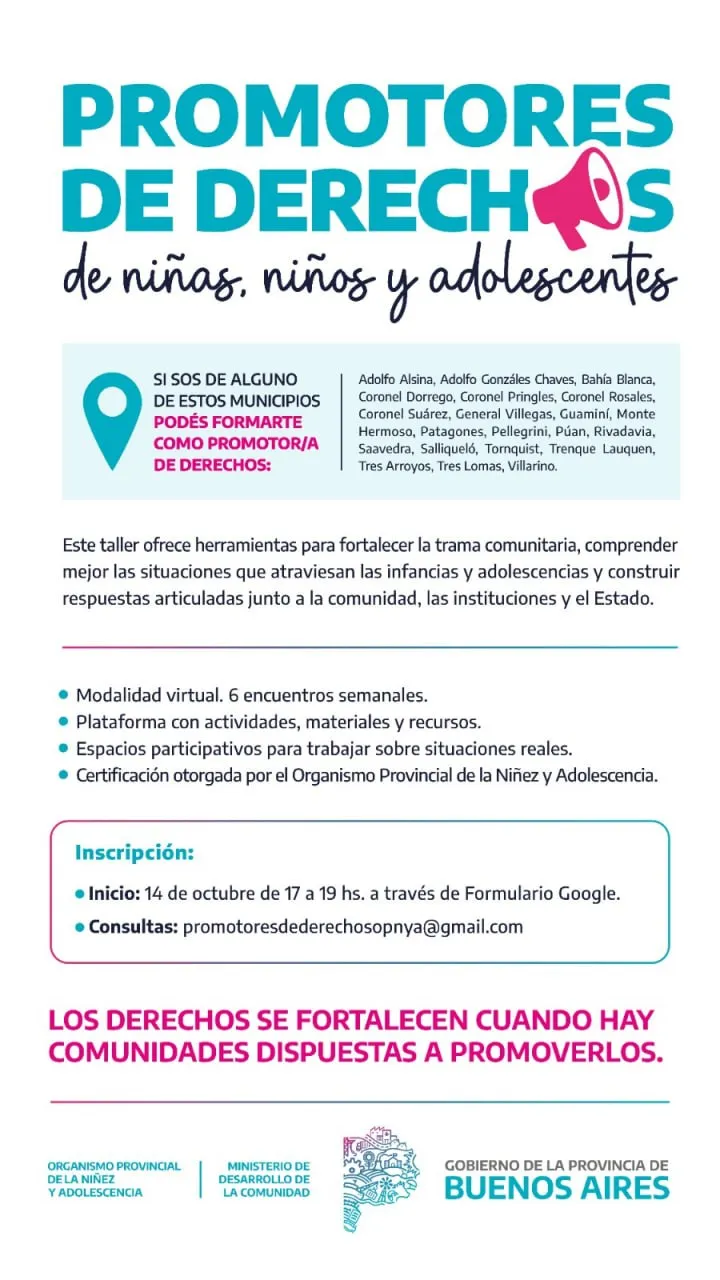 Formación "Promotores de Derechos" para Vecinos de Patagones