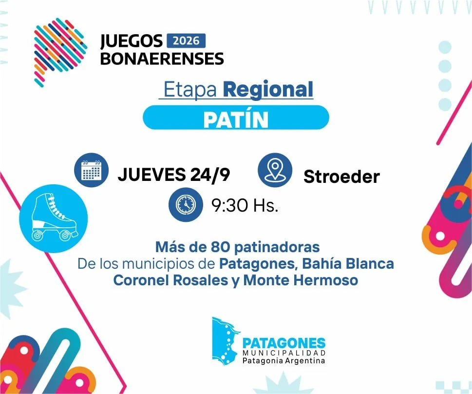 Stroeder recibe la etapa regional de patín de los Juegos Bonaerenses 2026